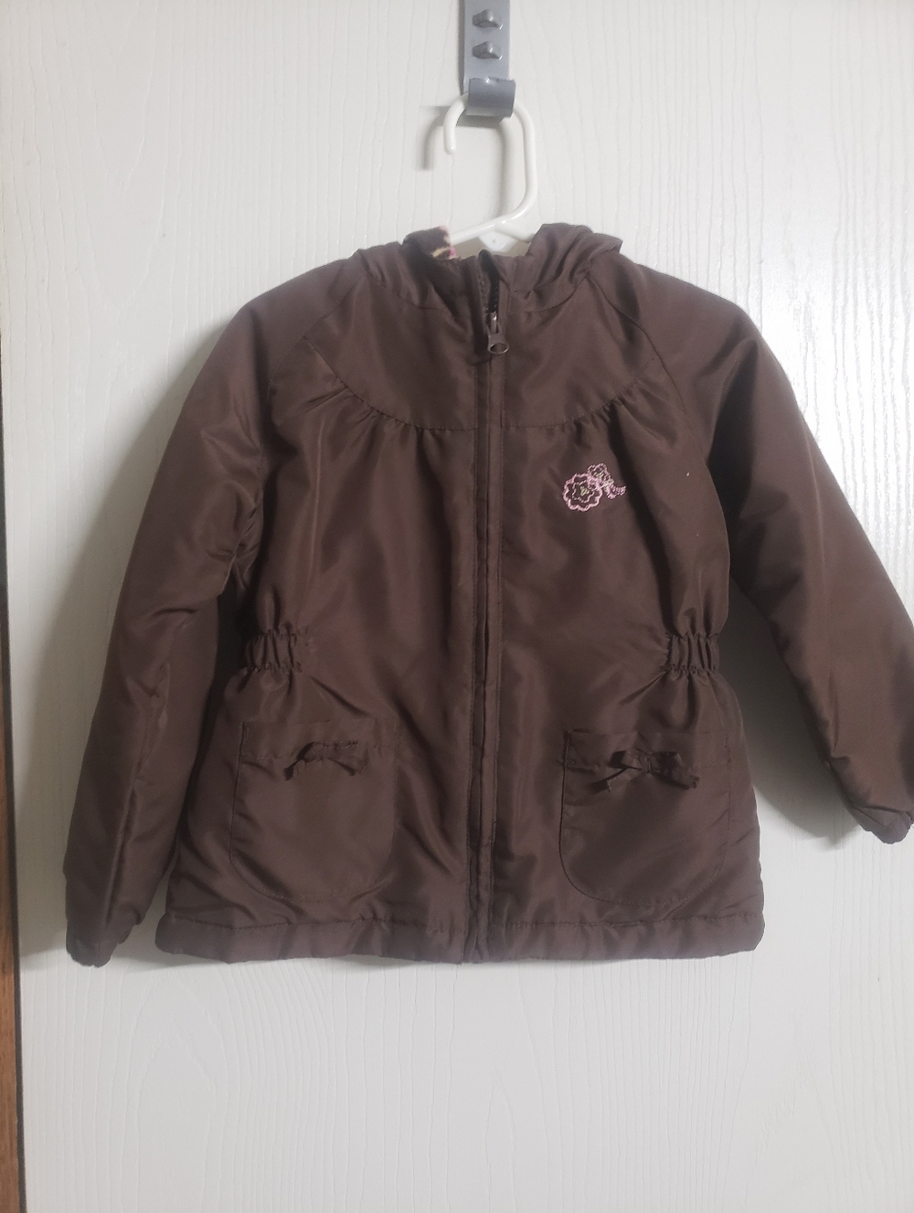 Kids Brown London Fog Hooded Jacket